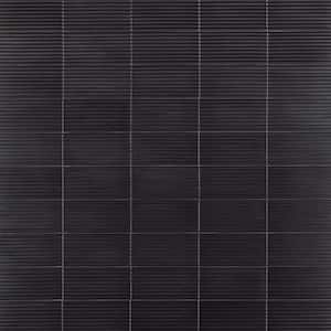 Ardor Linear Black 4.7 in. x 9.7 in. Metallic Porcelain Wall Tile (6.32 sq. ft./Case)