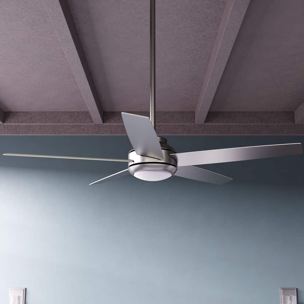 Zayden 52 in. Integrated LED Indoor Matte Silver Ceiling Fan with Light Kit and Remote Included price history on PriceWatchPro