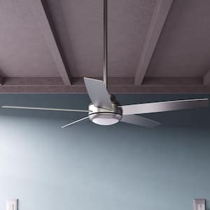 Zayden 52 in. Integrated LED Indoor Matte Silver Ceiling Fan with Light Kit and Remote Included