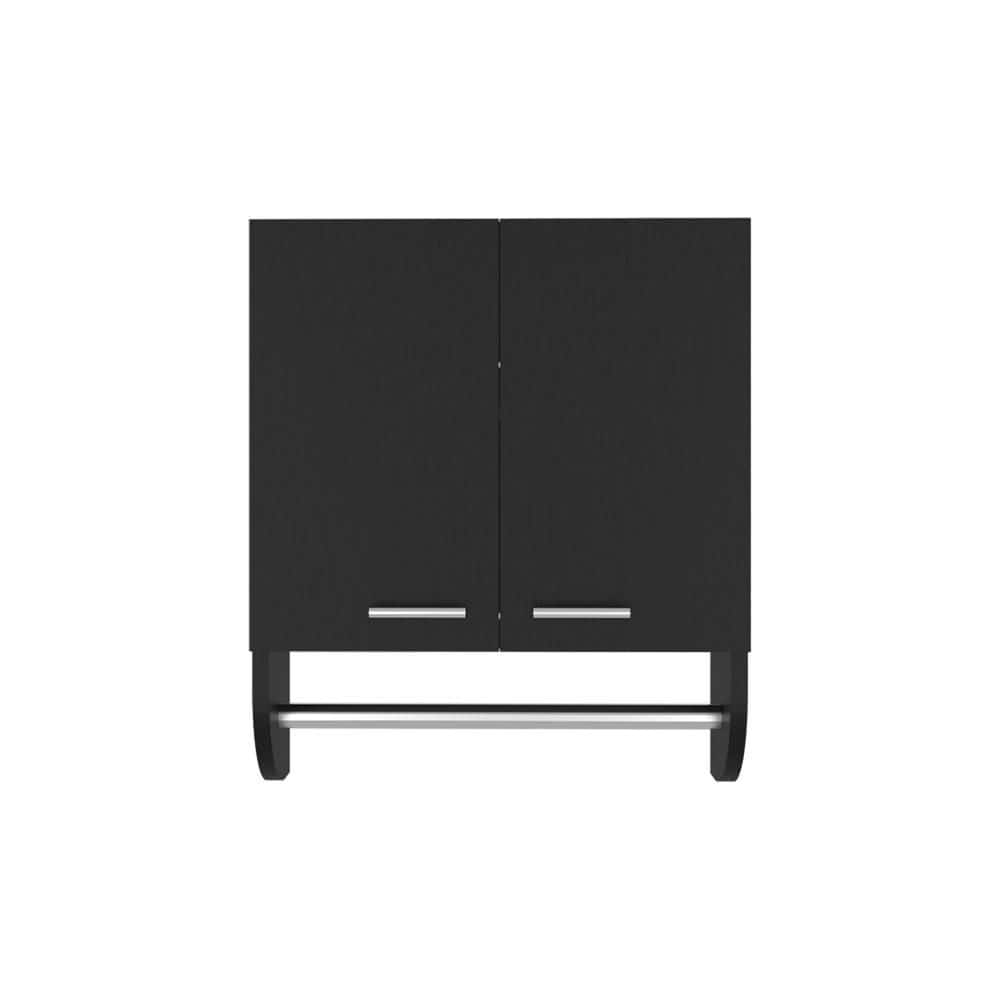 17.4 in. W x 20.3 in. H Rectangular Black MDF Surface Mount Medicine Cabinet without Mirror, with Towel Holder price history on PriceWatchPro