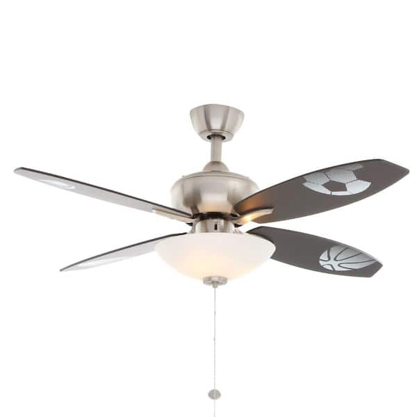 Hampton Bay Everstar 44 in. Indoor Brushed Nickel Ceiling Fan with Light Kit