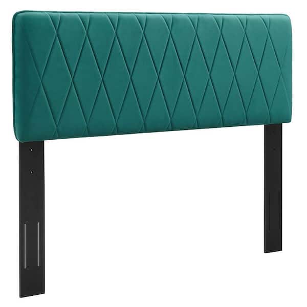 MODWAY Leila Performance Velvet Twin Headboard in Teal