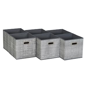 11 in. H x 11 in. W x 11 in. D Light Gray Cube Storage Bin