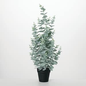 2 ft. 7.5 in. Artificial Eucalyptus Tree in Pot