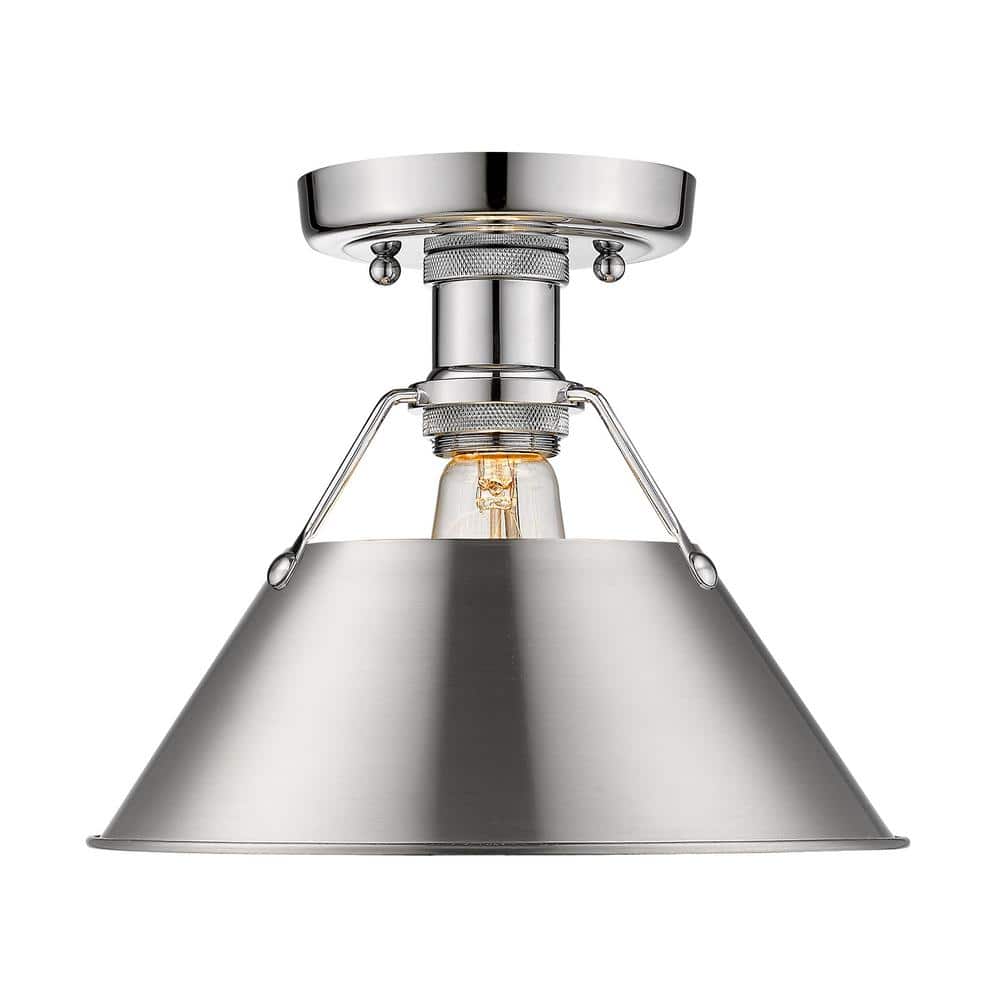 Orwell 10 in. 1-Light Chrome Flush Mount price history on PriceWatchPro