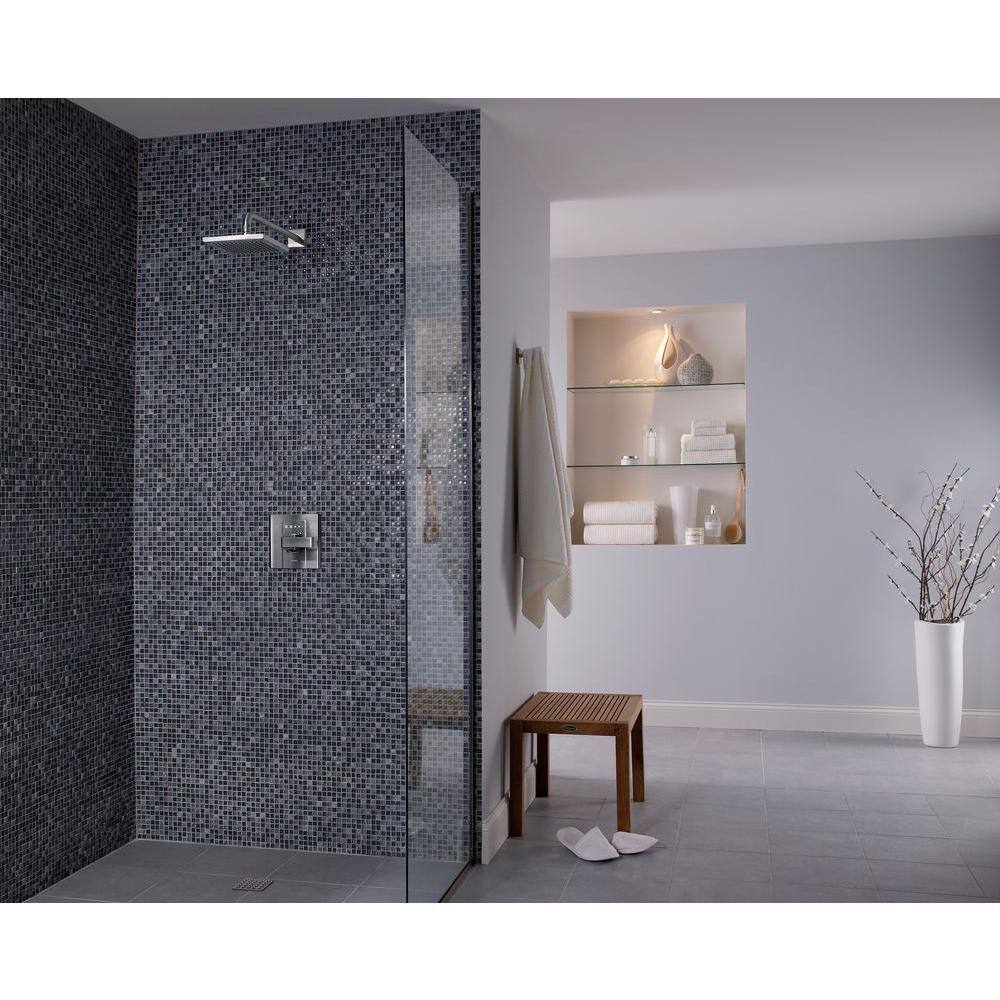 Stainless Steel Square Rain Shower Head with Touch-Clean Nozzles