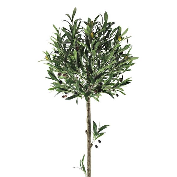 48 in. Artificial Olive Tree Topiary in Pot