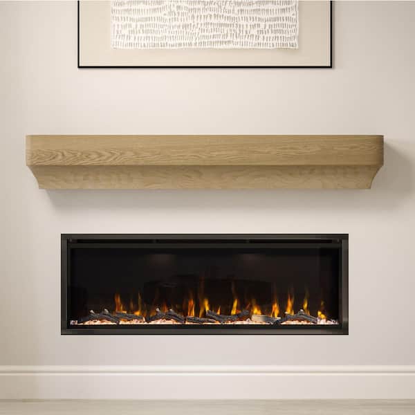 Forma Blonde Stain 72 in. Wood Fireplace Cap-Shelf Mantel