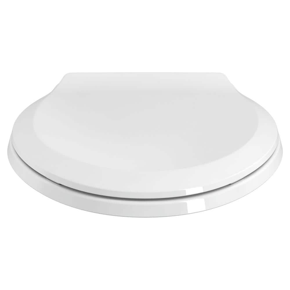 White Slow-Close Elongated Toilet Seat with Lid