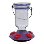 Lavender Field Top-Fill Decorative Glass Hummingbird Feeder - 16 oz. Capacity