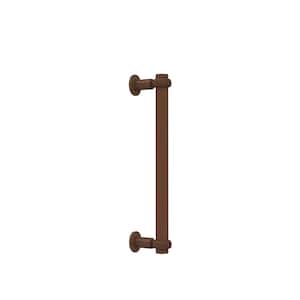 Contemporary 12 in. Back to Back Shower Door Pull with Twisted Accent in Antique Bronze