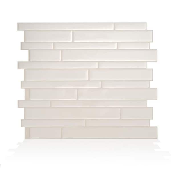 smart tiles Milano Avorio 11.55 in. W x 9.63 in. H Beige Peel and Stick Decorative Mosaic Wall Tile Backsplash (6-Pack)