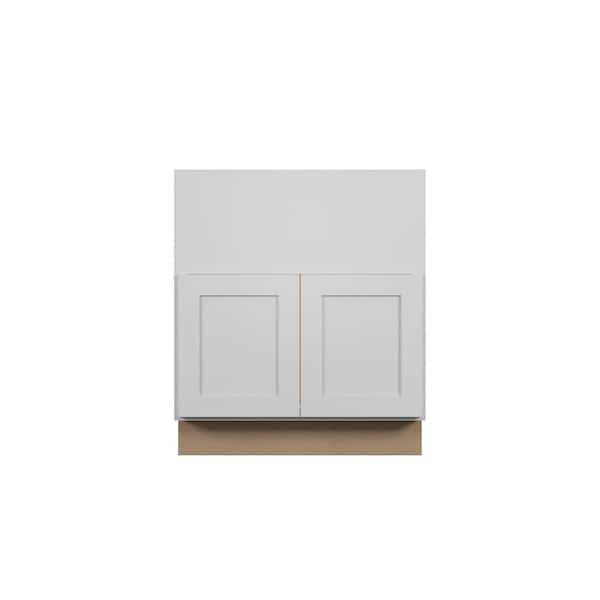 Norfolk Assembled 33 in. W x 34.5 in. H x 24 in. D Plywood Farm Sink Base Cabinet in Painted White