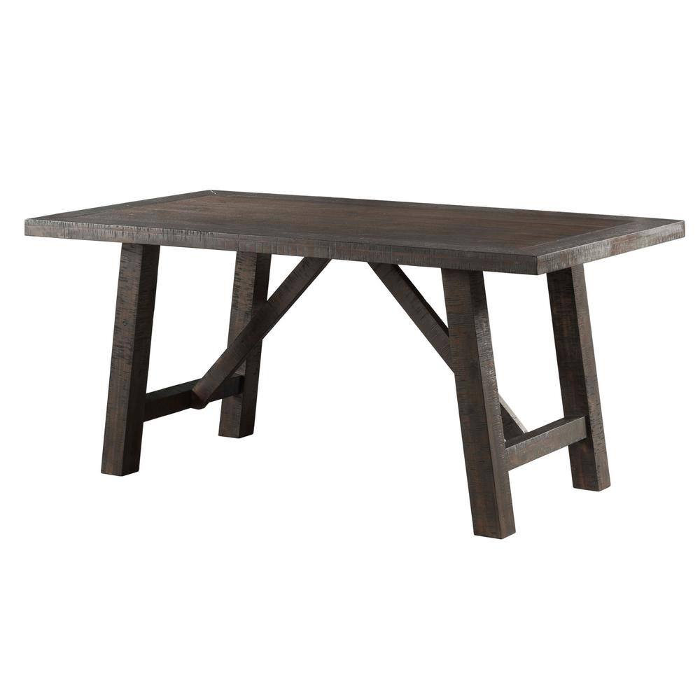 Rustic Gray Oak 5-Piece Dining Set with Upholstered Chairs