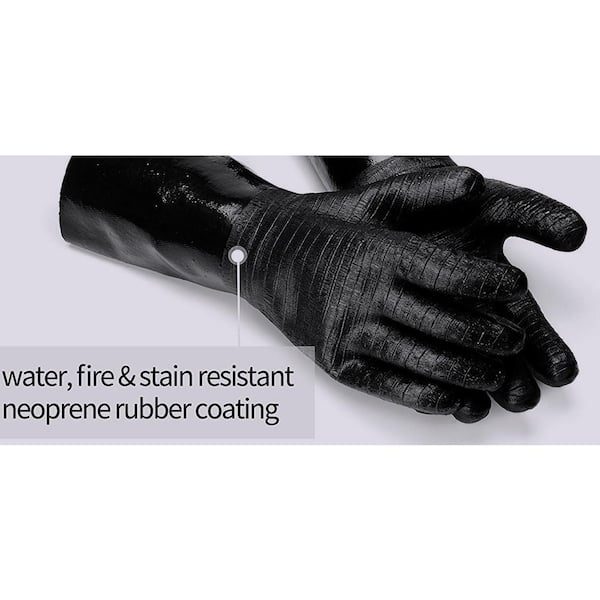 1Pair Thick Silicone Heat Resistant Mitt Cooking Oven Insulated Glove Long 
