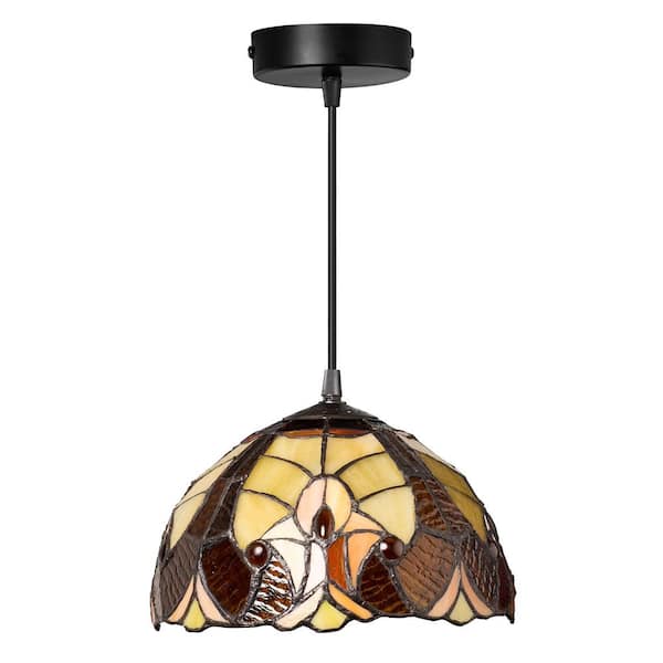 River of Goods Halston 40-Watt 1-Light Black Shaded Pendant Light