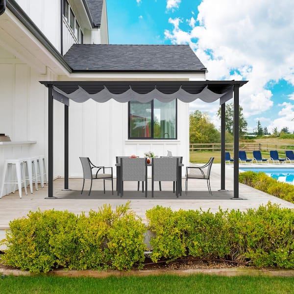 EGEIROSLIFE 10 ft. x 13 ft. Aluminum Outdoor Pergola with
