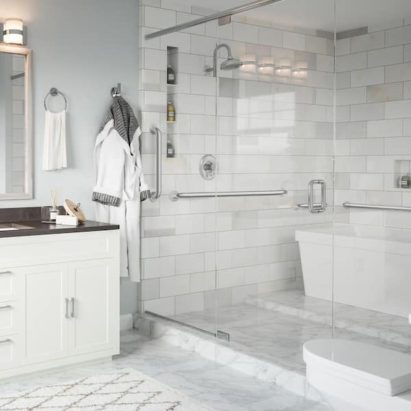 Design House 12 x 1-1/2 Concealed Screw Safety Grab Bar in