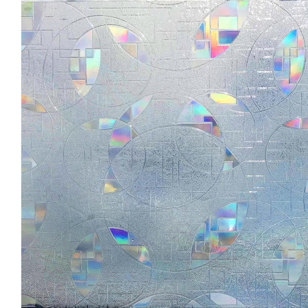  Beautyhero Rainbow Window Privacy Film Holographic Stained Glass  Window Film Decorative Window Cover Static Cling Non-Adhesive Removable  House Window Tint for Home 23.6 x 78.7 Inches : Home & Kitchen