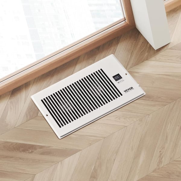 VEVOR Register Booster Fan, Quiet Vent Booster Fan Fits 6” x 12” Register  Holes, with Remote Control and Thermostat Control, Adjustable Speed for  Heating Cooling Smart Vent, White