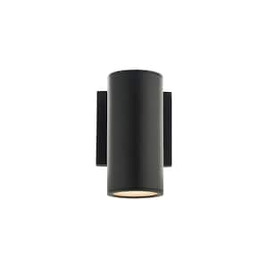 Cylinder Black LED Single Up or Down Outdoor Wall Cylinder Light, 3000K