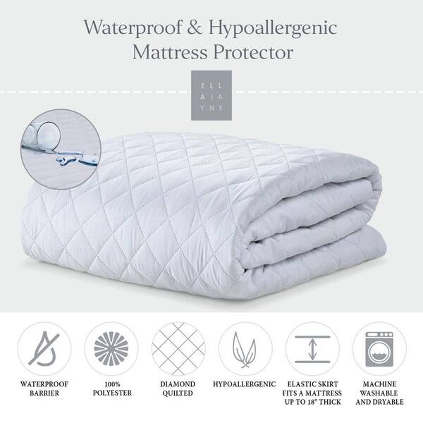 Queen Quilted Down Alternative Hypoallergenic Waterproof Mattress Pad  MattressPad-Queen - The Home Depot