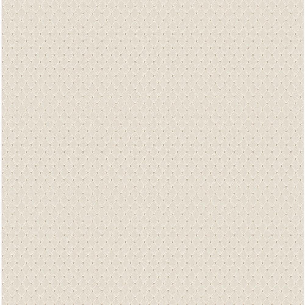 Ornamenta 2 Greige/Beige Diamond Motif Design Non-Pasted Vinyl on Paper Mat