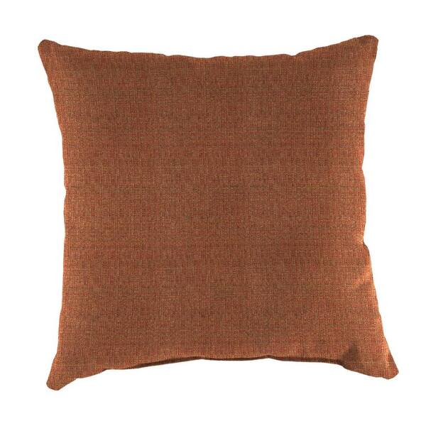 Jordan Manufacturing Sunbrella Linen Chili Square Outdoor Throw Pillow