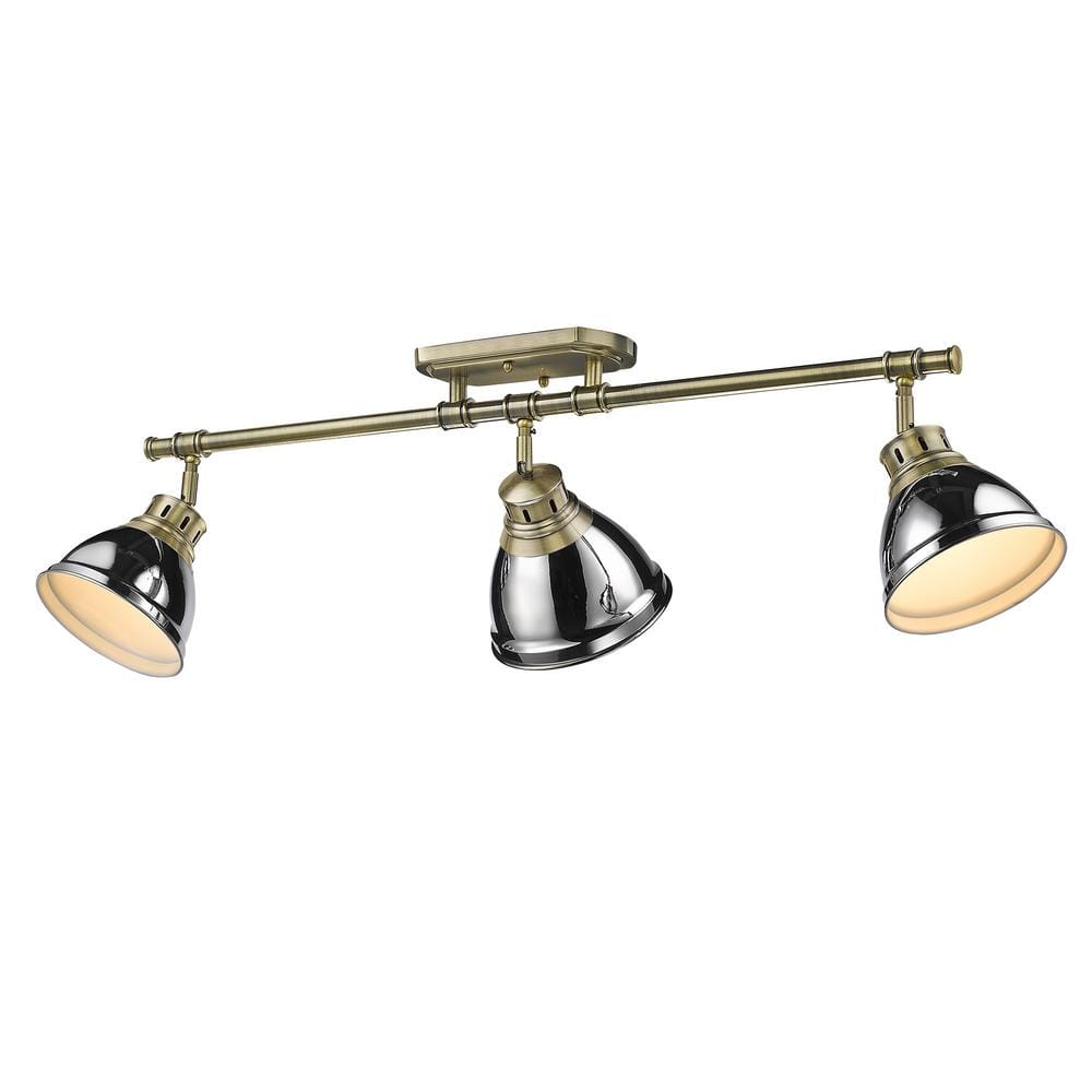 Duncan 35 in. 3-Light Aged Brass Semi-Flush Mount price history on PriceWatchPro