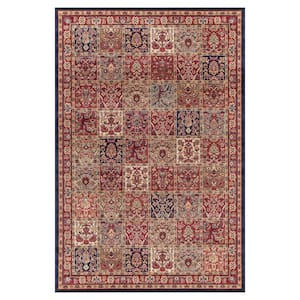 Jewel Panel Red 4 ft. x 6 ft. Area Rug