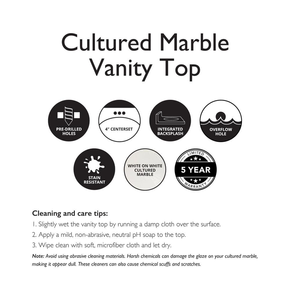 61-Inch Ivory Swirl Cultured Marble Double Sink Vanity Top
