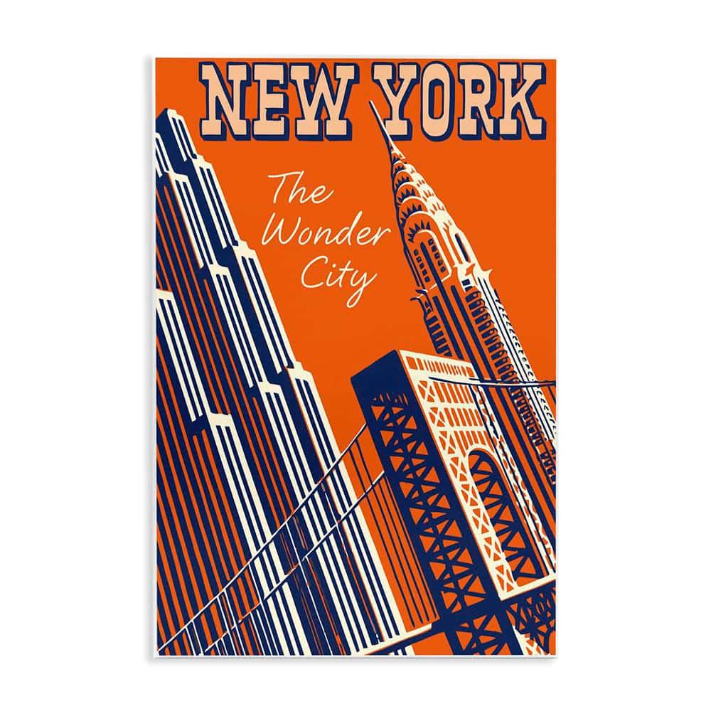 New York The Wonder City by Marcus Jules Unframed Abstract Graphic Art Print 15 in. x 10 in. price history on PriceWatchPro