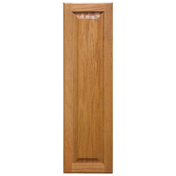 Hampton Bay Hampton 10 in. W x 33.75 in. H Wall Cabinet Decorative End Panel in Medium Oak