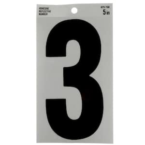 5 in. Mylar Reflective Self-Adhesive Number 3
