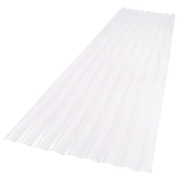 12 Ft Clear Pvc Roofing Panel, Corrugated Metal Roofing Panels Home Depot