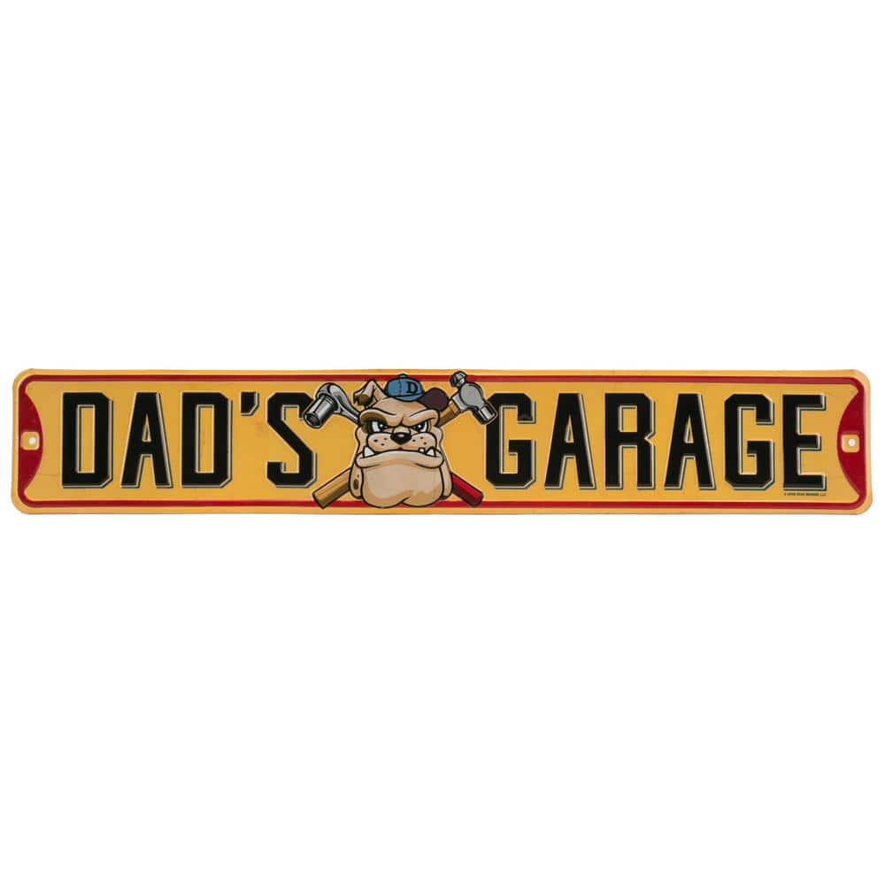 Open Road Brands Dad's Garage Rescue Service Embossed Tin Sign 18 X 11”
