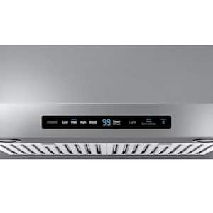 30 in. 390 CFM (600 CFM Optional) Convertible Under the Cabinet Range Hood in Stainless Steel