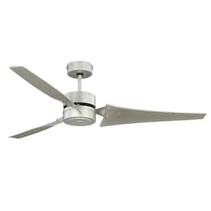 Industrial 60 in. Indoor/Covered Outdoor Silver Ceiling Fan with Wall Control