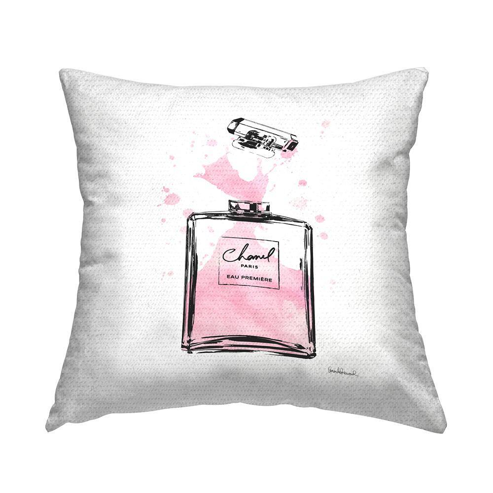 Pretty Pink Watercolor Perfume Bottle Splash Pink Square Outdoor Throw Pillow price history on PriceWatchPro