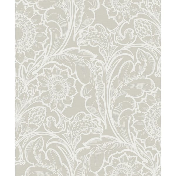 Unbranded Llewelyn-Bowen Off the Wall Beige Floral Sunnyside Up Matte Finish Non-Pasted Non-Woven Wallpaper Sample