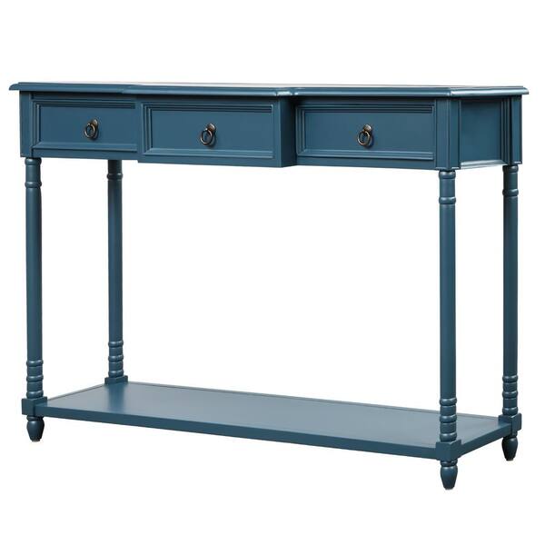 Unbranded 51.57 in. W x 13.3 in. D x 34 in. H Bathroom Blue Linen Cabinet