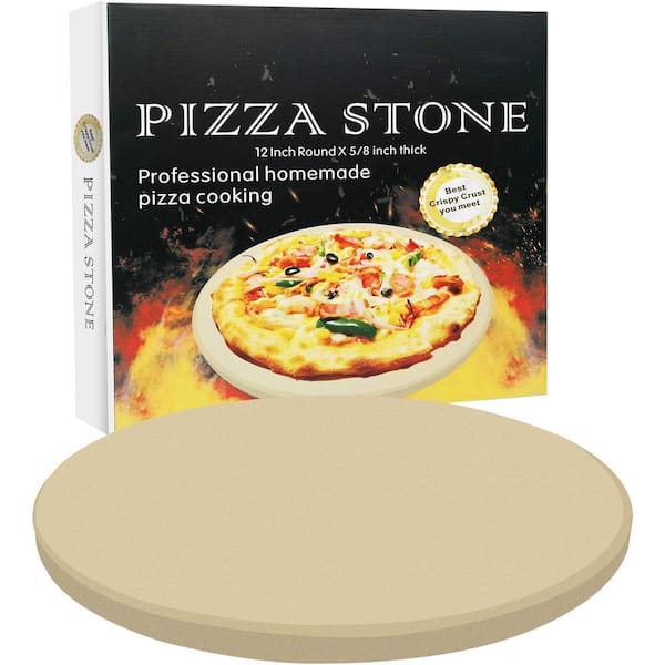 12 in. Heavy Duty Cordierite Pizza Grilling Stone, Baking Stone, Pizza Pan, Perfect for Oven, BBQ and Grill
