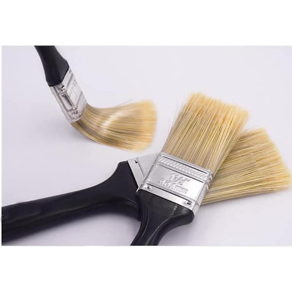 Dyiom 50 Pcs Nylon Hair Paint Brush Set Artist Paintbrush Lot Multiple Mediums Brushes for Watercolor Gouache Oil Painting