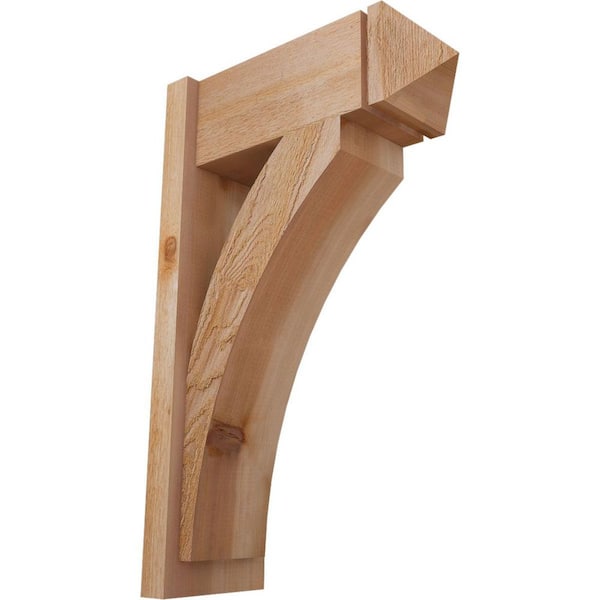 Ekena Millwork 8 in. x 32 in. x 20 in. Thorton Arts and Crafts Rough Sawn Western Red Cedar Outlooker