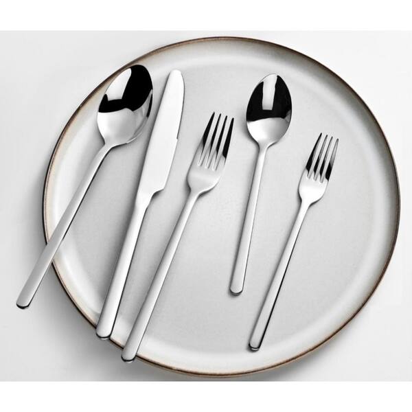 Numhew 20-Piece Silver Mirror Polished 18/10 Stainless Steel
