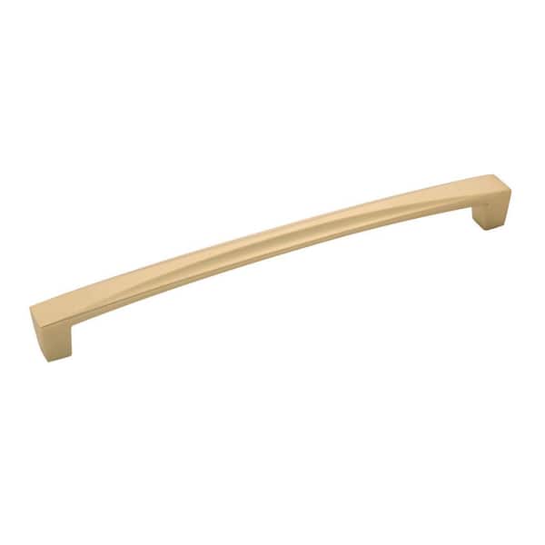 HICKORY HARDWARE Crest Collection Pull 192 mm Center-to-Center Flat Ultra Brass Finish