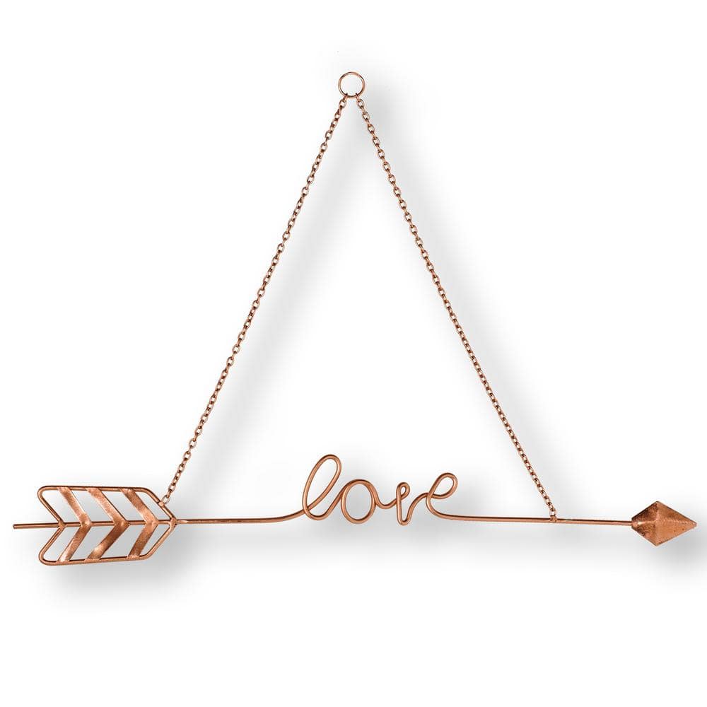 Rose Gold Love Story Metal Wall Art for Bedroom