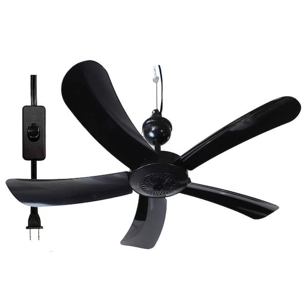Pergola Breeze 31 in. Black Clip Mount Standard Portable Ceiling Fan