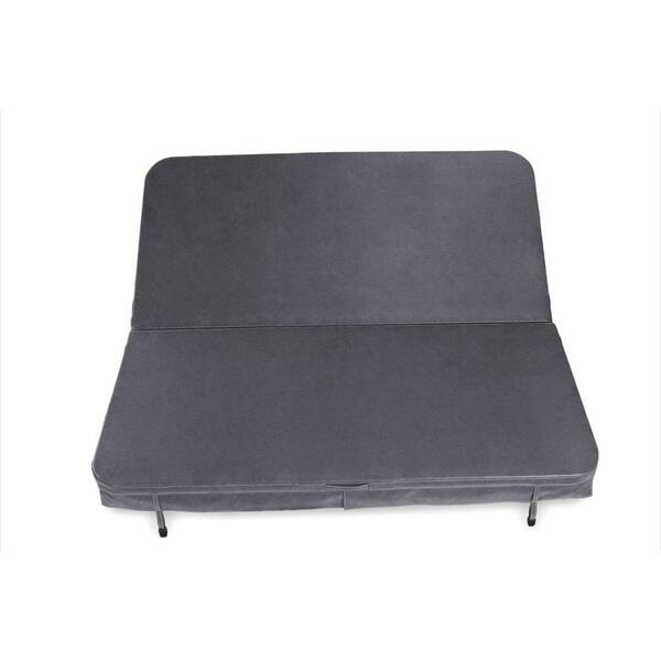Core Covers 90 in. x 90 in. x 4 in. Sunbrella Spa Cover in Canvas Charcoal