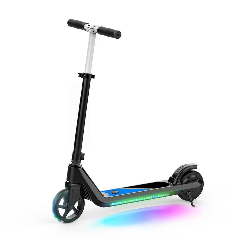 2‑Wheel Kids Electric Kick‑Start Scooter with Adjustable Speed Height Flash Wheel Deck Lights for Outdoor Play in Black price history on PriceWatchPro